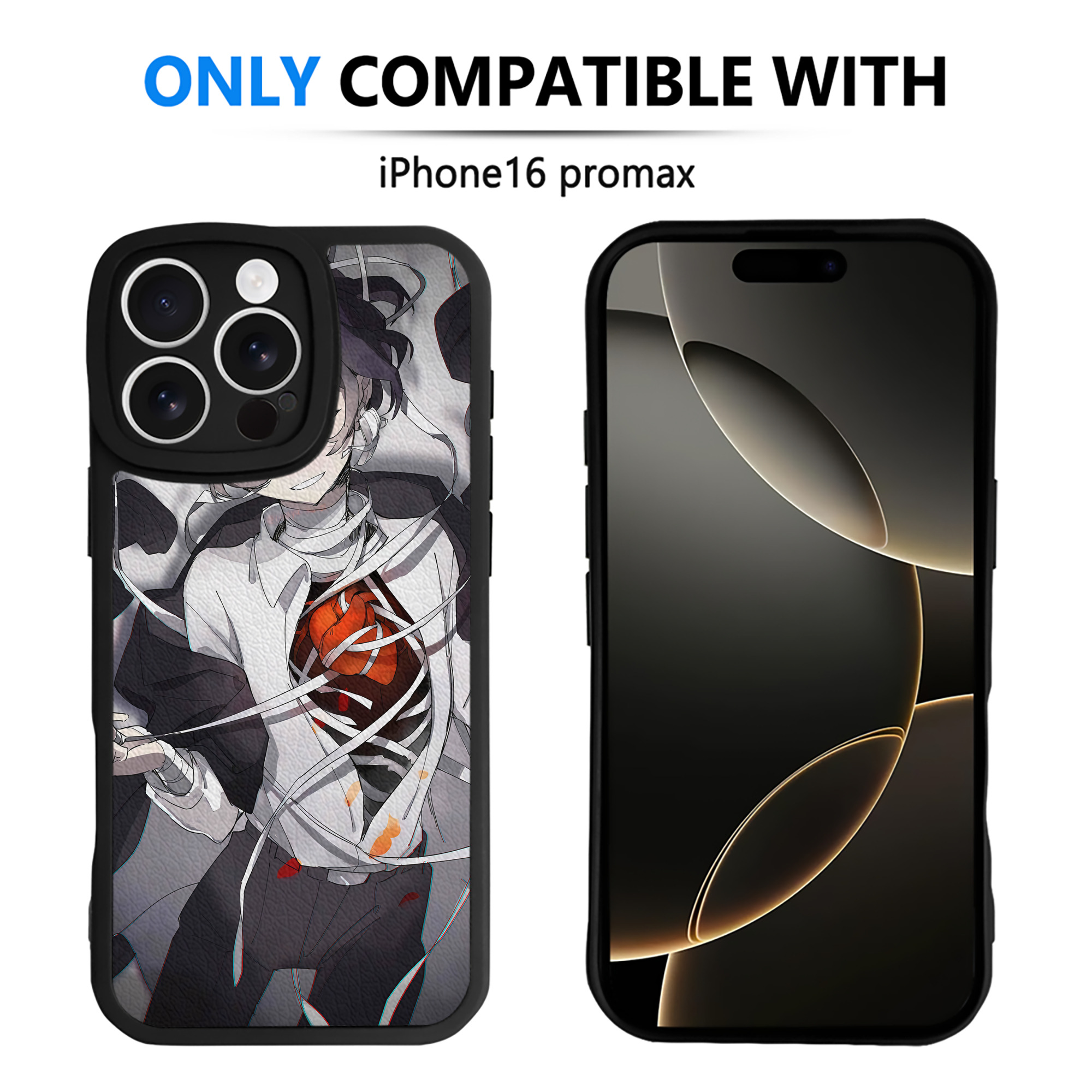 （画像用） 文豪ストレイドッグス Bungo Stray Dogs 【iPhone 16シリーズ対応】シリコンスマホケース（レザー調） 材質：シリコン